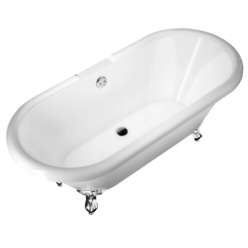 Traditional English Balmoral 1700mm Double Ended Roll Top Bath (inc. Black Feet)