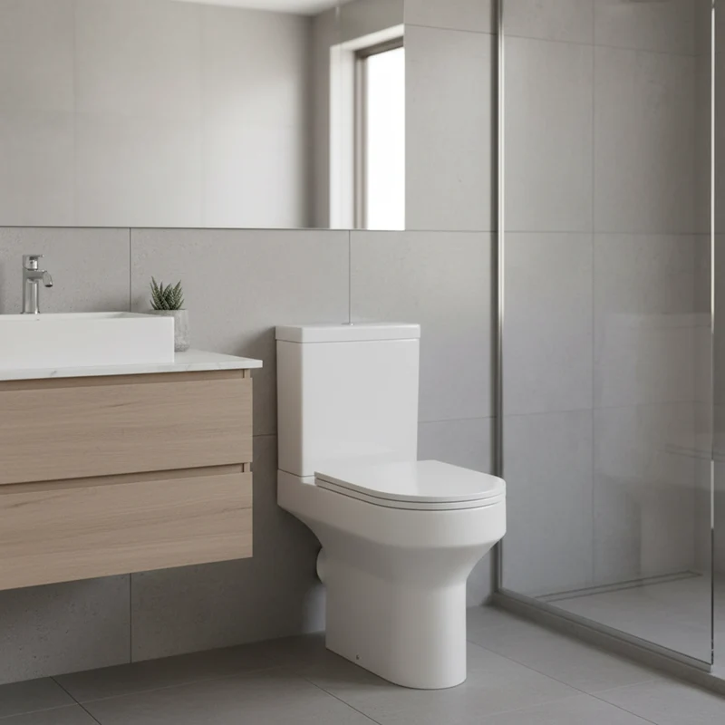 Harmony Rimless Close Coupled Toilet with Soft Close Toilet Seat