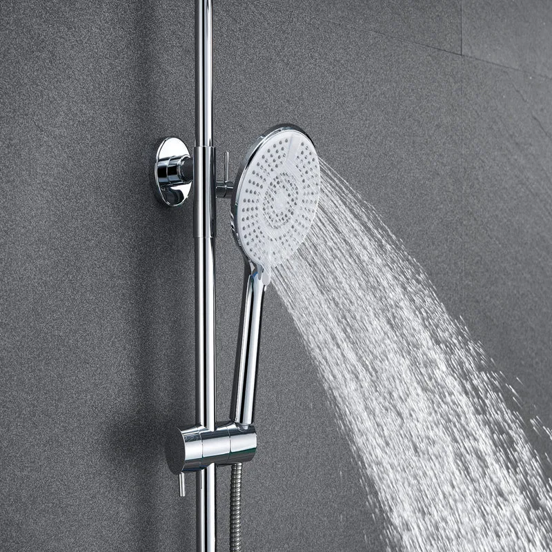AICA Colonne de Douche Thermostatique Ensemble de Système de Douche Rond d’Averse Avec 3 Jets Douche à Main Réglable en Hauteur