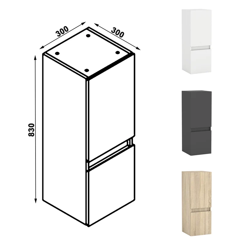 30x30x83(L*W*H)cm meuble salle de bain meuble colonne salle de bain à suspendre