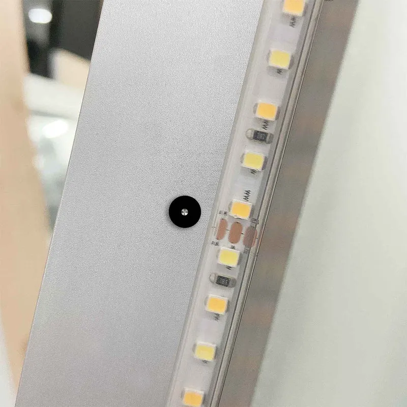 Aica Miroir salle de bain LED avec anti-buée, miroir de luminosité réglable (Horloge+Bluetooth+Date+Température)
