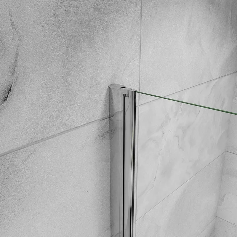 Aica porte de douche pivotante 100-160 x185cm ou 195cm porte de douche pliante avec un élément fixe en 6mm verre anticalcaire