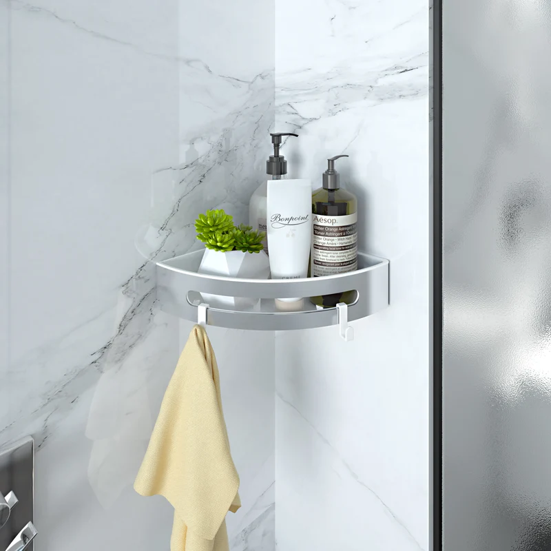 Etagère de douche en acier inoxydable-panier de douche-20.5x20.5x5 panier 1/4 de rond salle de bain