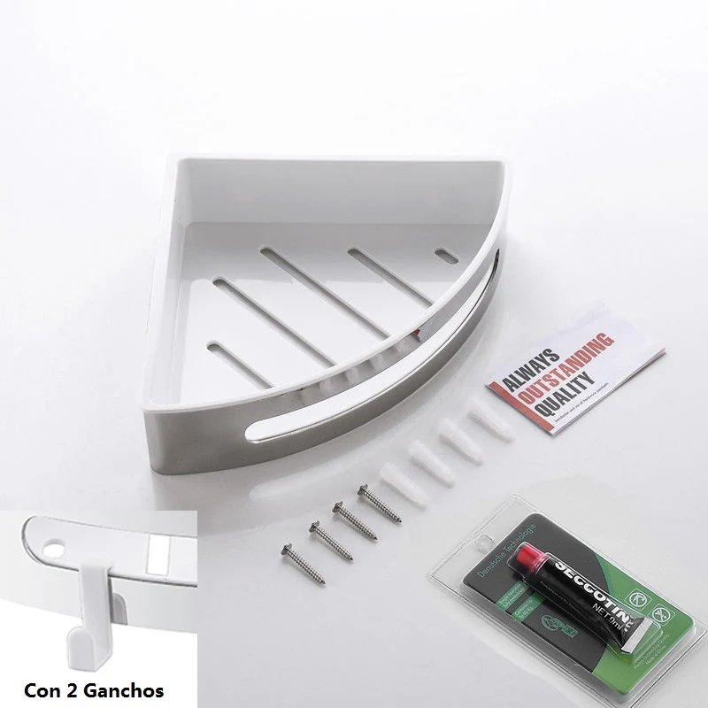 Etagère de douche en acier inoxydable-panier de douche-20.5x20.5x5 panier 1/4 de rond salle de bain