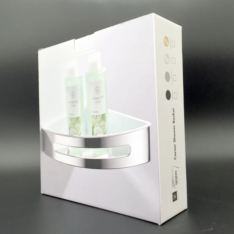 Etagère de douche en acier inoxydable-panier de douche-20.5x20.5x5 panier 1/4 de rond salle de bain