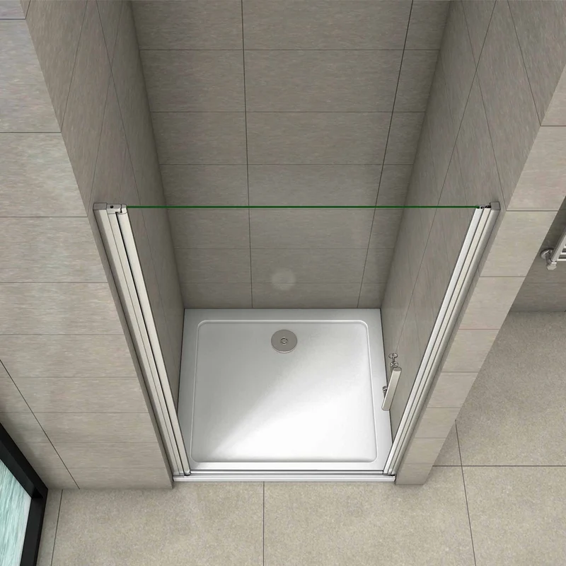 AICA porte de douche pivotante en 6mm verre anticalcaire porte de douche Hauteur 180cm Installation en niche