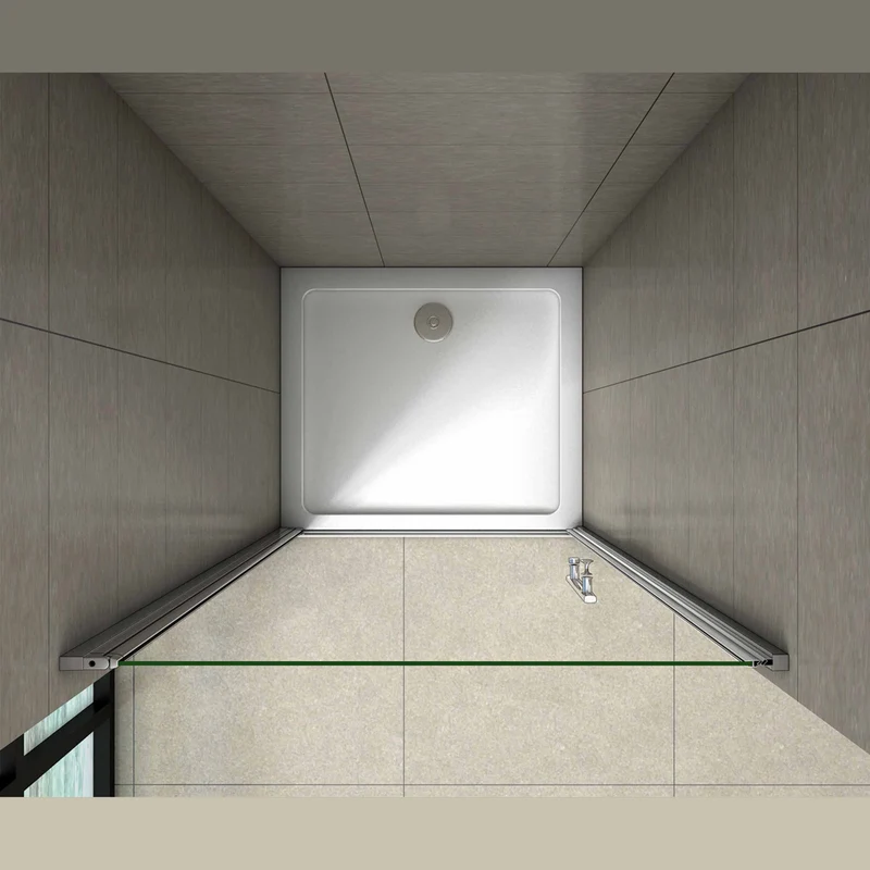 AICA porte de douche pivotante en 6mm verre anticalcaire porte de douche Hauteur 180cm Installation en niche