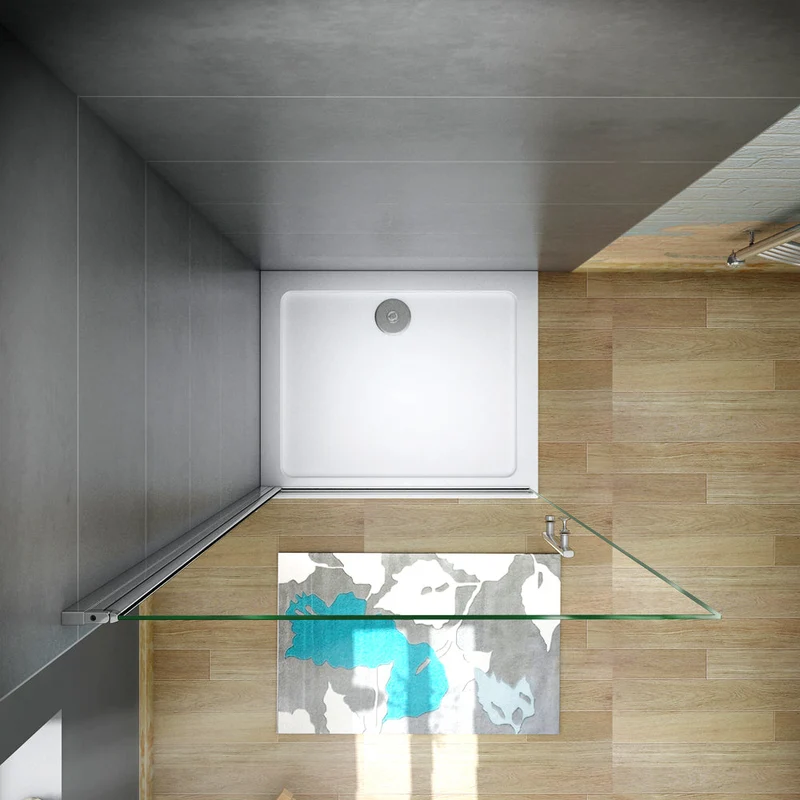 AICA paroi de douche pivotante 65-95 x180cm en 6mm verre anticalcaire paroi de douche Hauteur 180cm