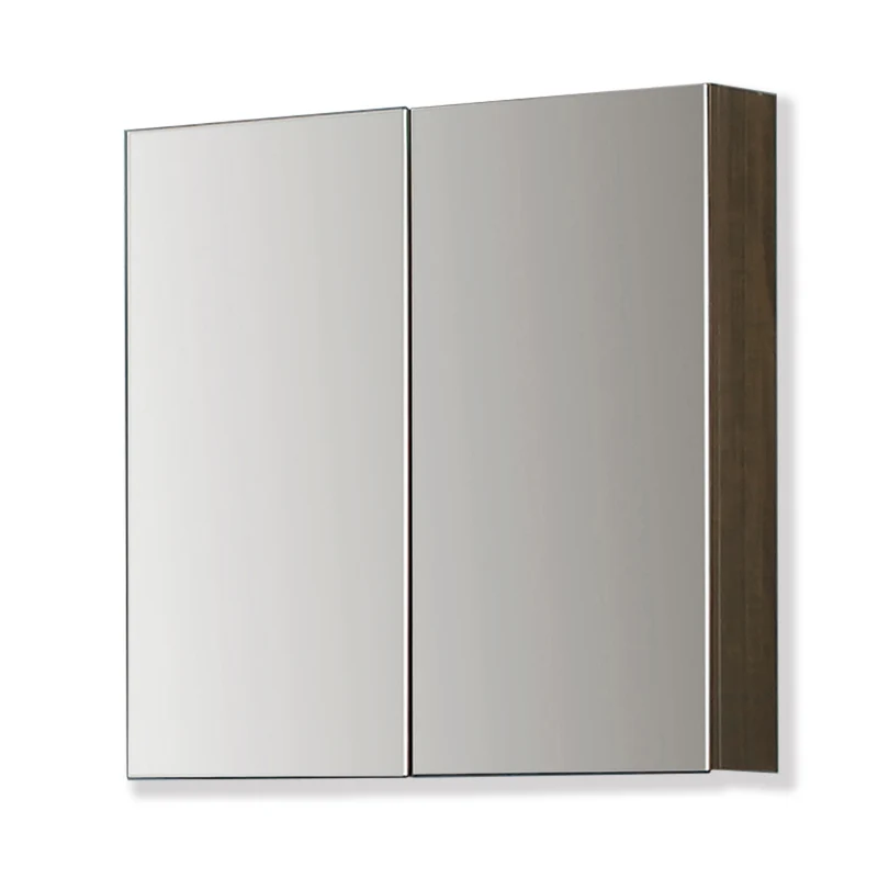 Aica Armoire De Toilette Avec Miroir En Bois Mdf Armoire De Salle De Bain Avec Grand Espace De Stockage 60x13x60cm Blanc/Chêne