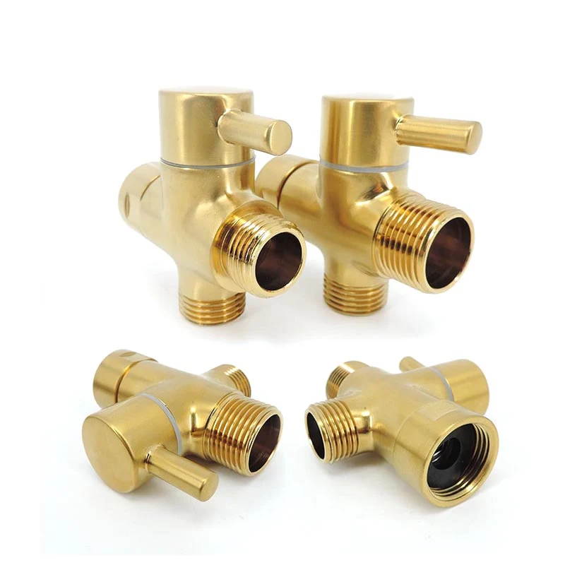 Robinet WC 3 voies doré