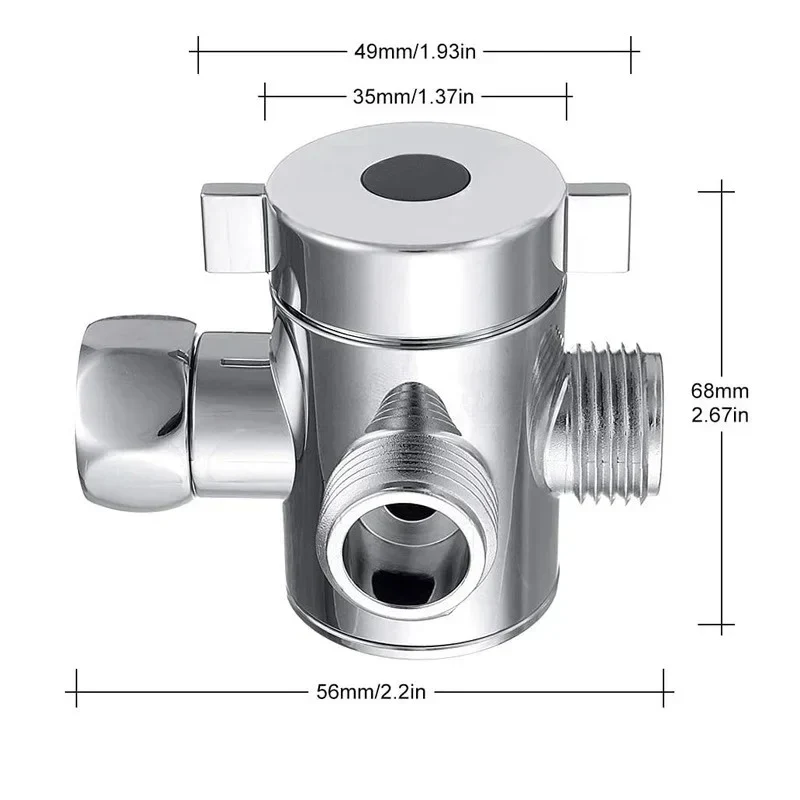 Robinet WC 3 voies en ABS
