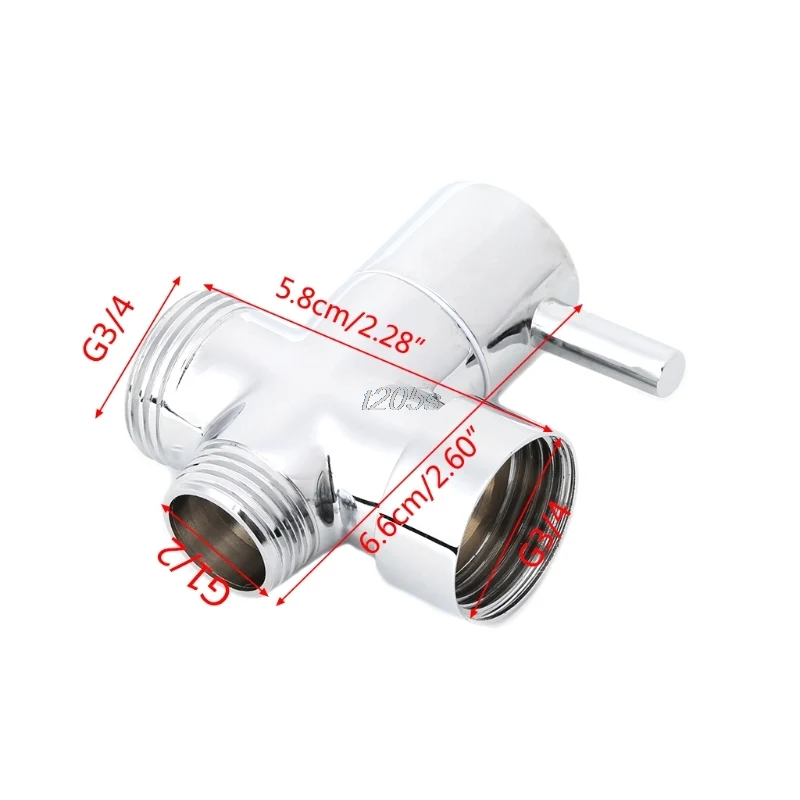 Robinet WC 3 voies chrome