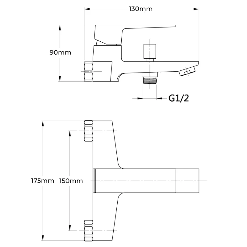 Robinet Douche Mural Salle de Bain