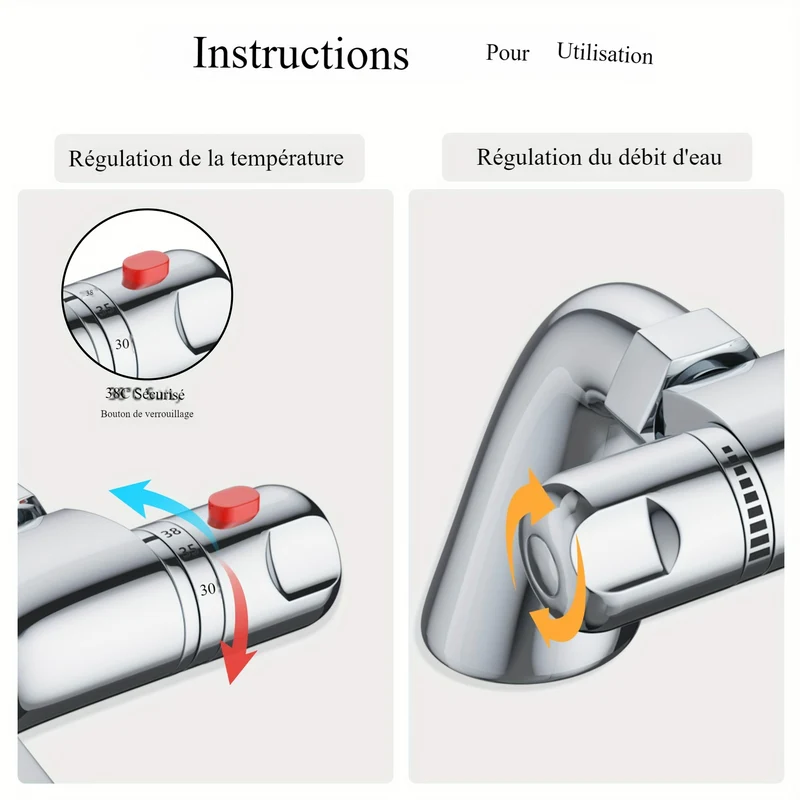 Mitigeur Thermostatique Douche Moderne