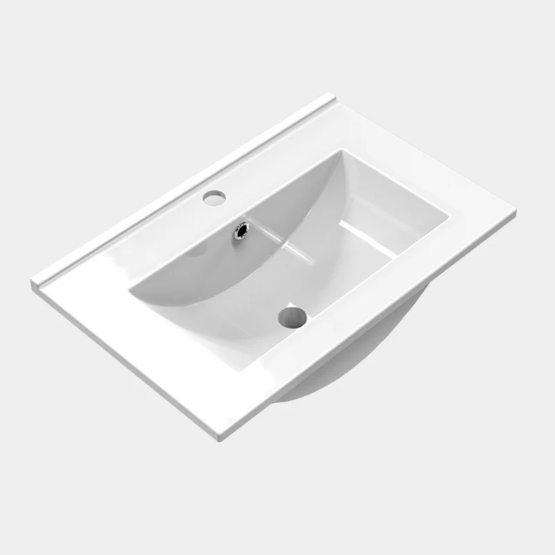 Ensemble de meubles de salle de bain, Meuble sous vasque sur pieds 2 tiroirs, vasque céramique et cabinet miroir 60cm