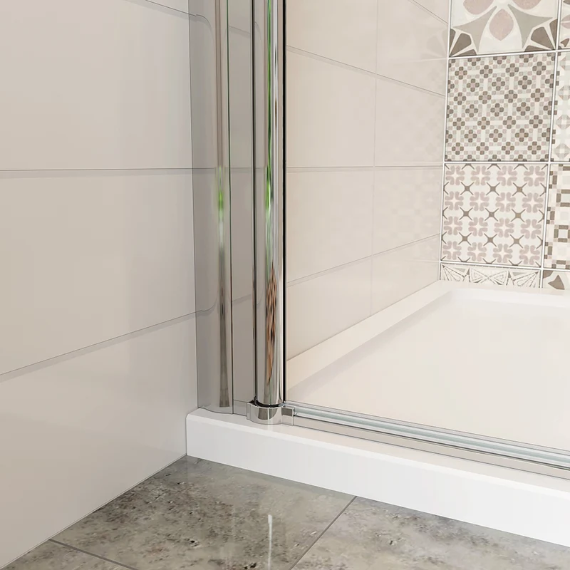 AICA porte de douche pivotante 80-100cm avec un receveur de douche