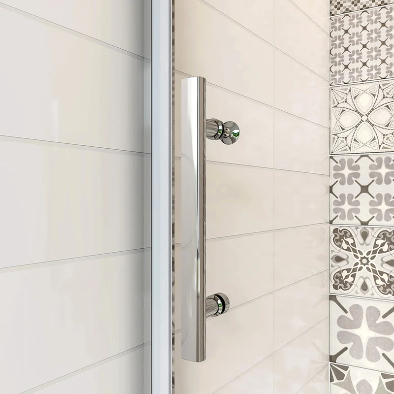AICA porte de douche pivotante 80-100cm avec un receveur de douche