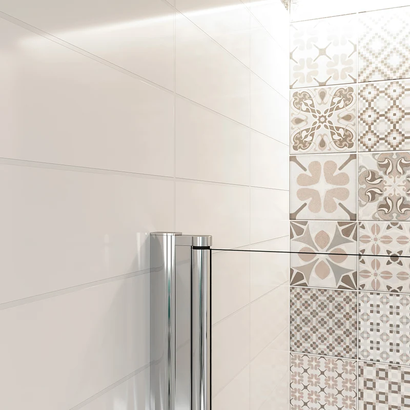 AICA porte de douche pivotante 80-100cm avec un receveur de douche