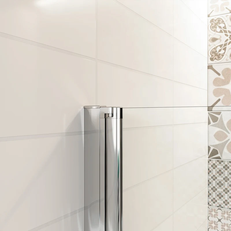 AICA porte de douche pliante 185 ou 195cm avec un receveur de douche