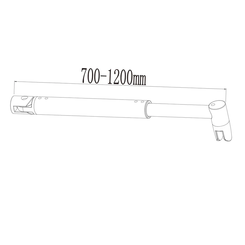 Aica paroi de douche à l'italienne 70-140x200cm 8mm verre anticalcaire avec barre de fixation extensible en cylindrique style moderne