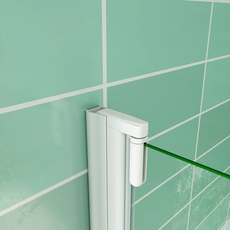 AICA pare-baignoire 70x130cm profilé blanc écran paroi pivotante
