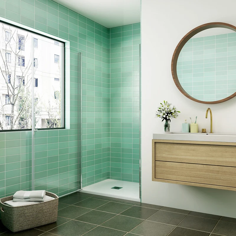 AICA porte de douche 70-100x180cm porte de douche pivotante en niche 6mm verre anticalcaire