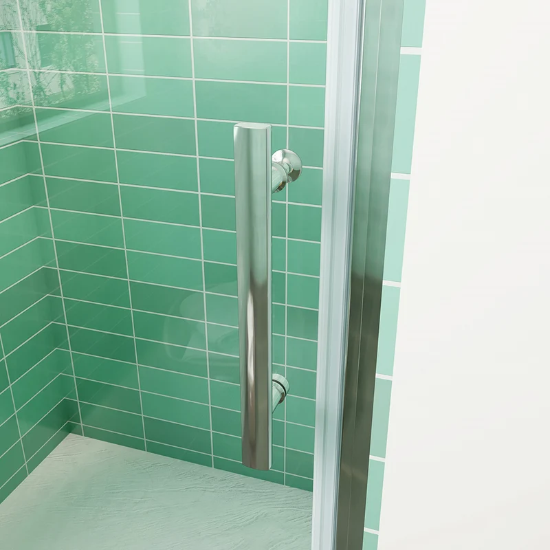 AICA porte de douche 70-100x180cm porte de douche pivotante en niche 6mm verre anticalcaire