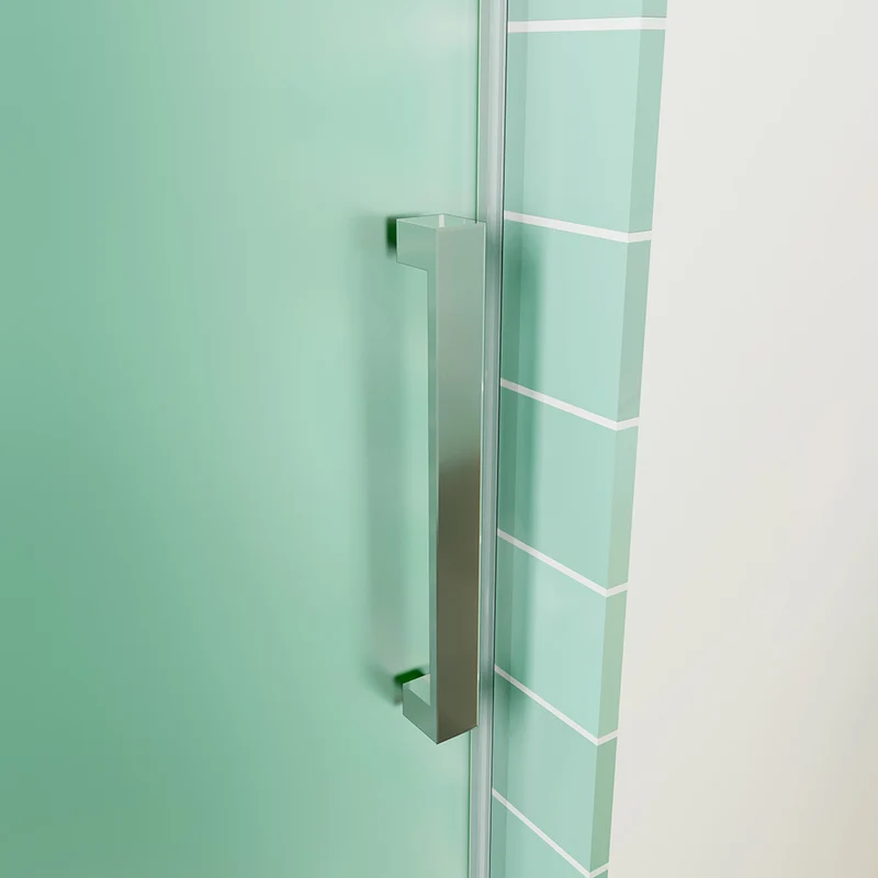 AICA porte de douche coulissante verre sablé installer à gauche o Droite en verre anticalcaire