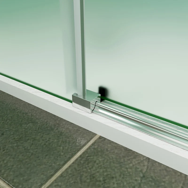 AICA porte de douche coulissante verre sablé installer à gauche o Droite en verre anticalcaire
