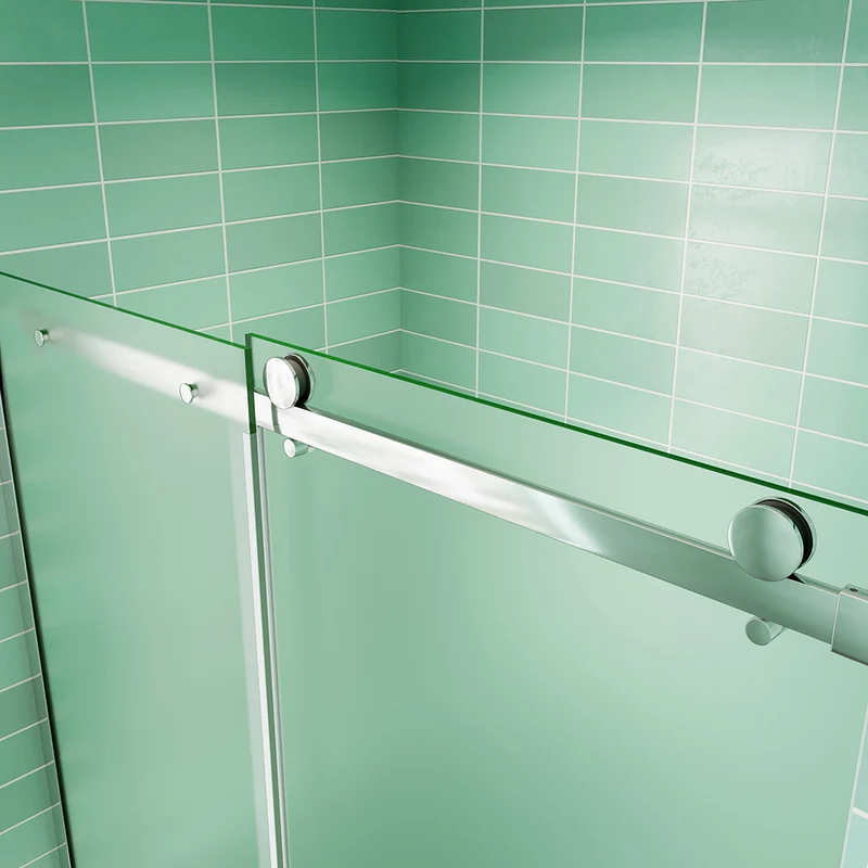 AICA porte de douche coulissante verre sablé installer à gauche o Droite en verre anticalcaire
