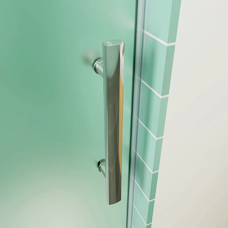 AICA porte de douche coulissante 120 / 140 160 x190cm verre sablé au centre avec l'amortisseur porte coulissante
