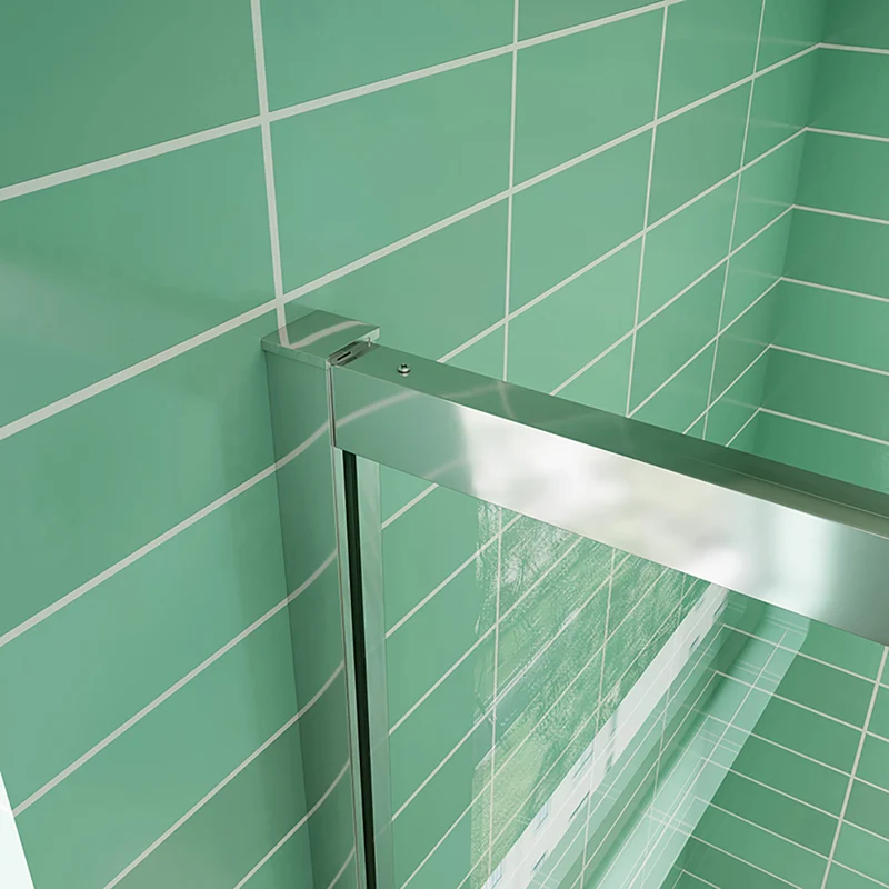 AICA porte de douche coulissante 120 / 140 160 x190cm verre sablé au centre avec l'amortisseur porte coulissante