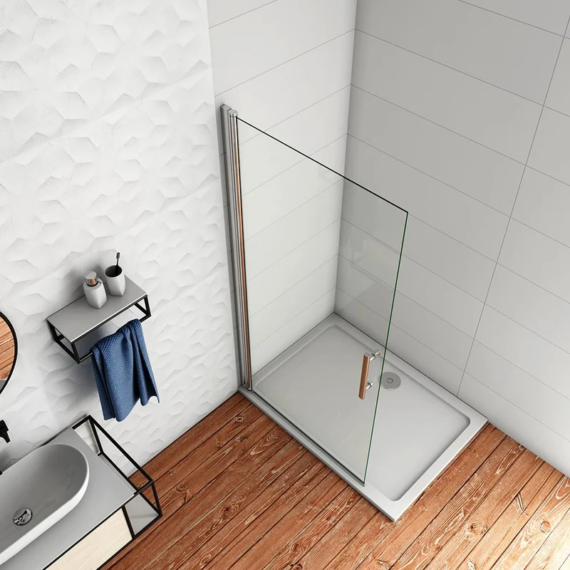 Aica paroi de douche pivotante 66-96cm en 6mm verre anticalcaire