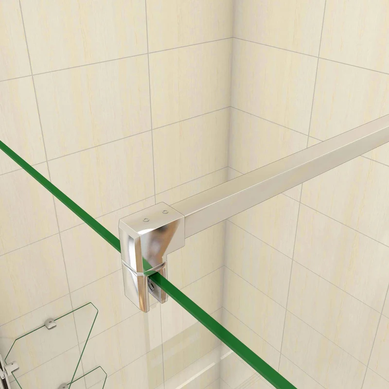 AICA paroi de douche 70-140x190cm paroi de douche à l'italienne avec une barre de stabilisation 140cm