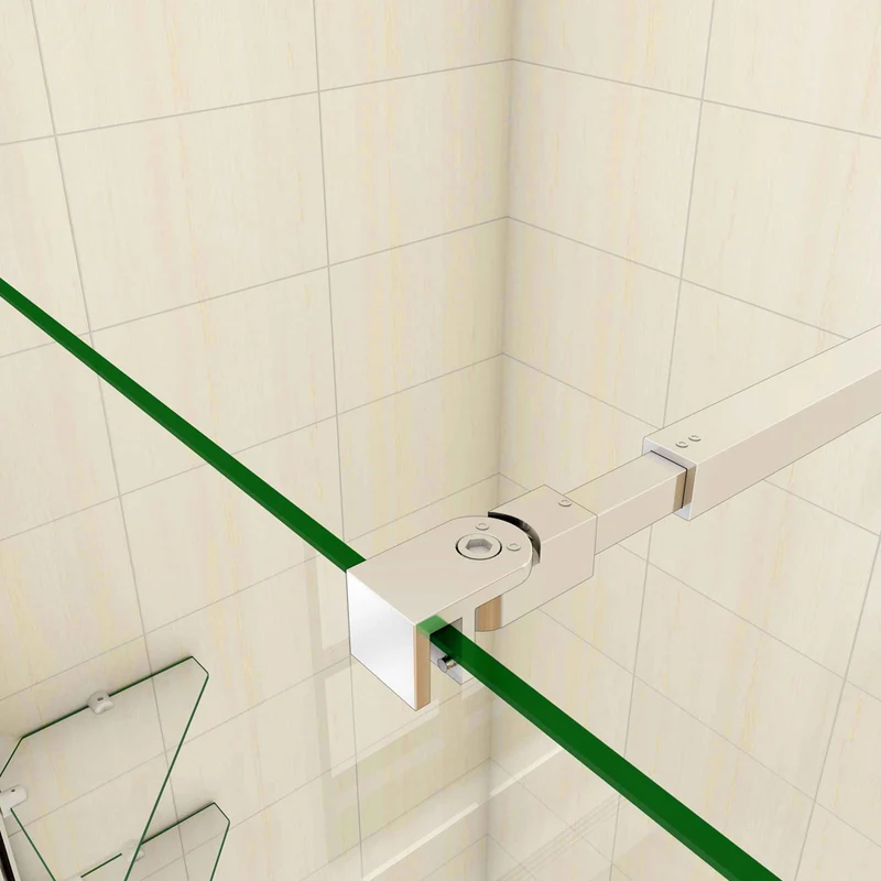 AICA paroi de douche 70-140x190cm paroi de douche à l'italienne avec une barre de stabilisation extensible