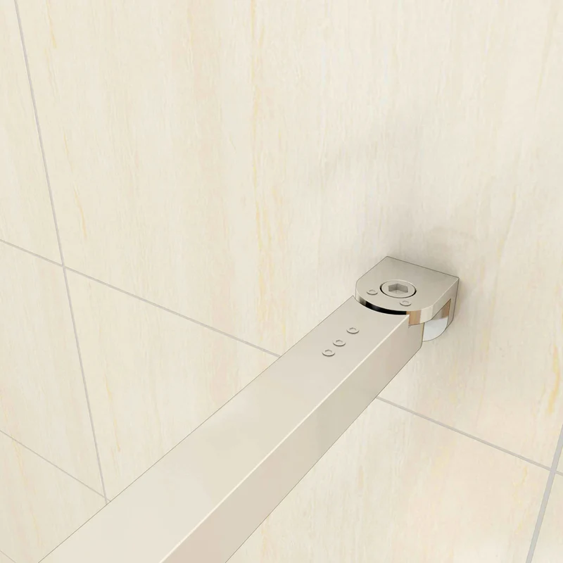 AICA paroi de douche 70-140x190cm paroi de douche à l'italienne avec une barre de stabilisation extensible
