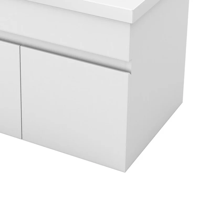 Meuble de salle de bain, Meuble de rangement avec lavabo, Meuble sous vasque suspendu, 59cm