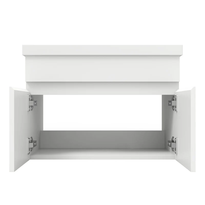 Meuble de salle de bain, Meuble de rangement avec lavabo, Meuble sous vasque suspendu, 59cm