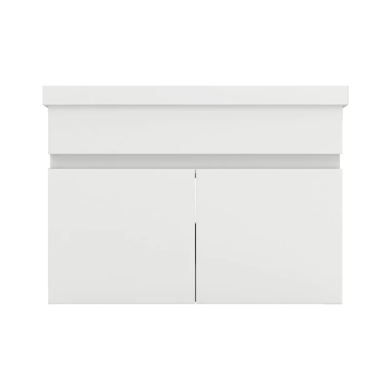 Meuble de salle de bain, Meuble de rangement avec lavabo, Meuble sous vasque suspendu, 59cm