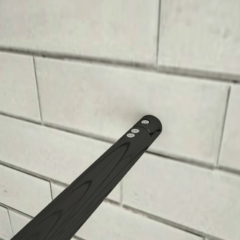 Aica Paroi de douche en noire mat paroi à l'italienne en 8mm verre anticalcaire avec une barre de stabilisation extensible en noire mat