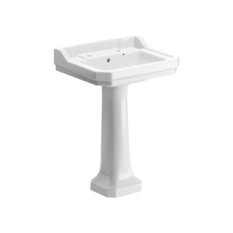 Moods Sherbourne 2 Tap Hole Basin & Full Pedestal