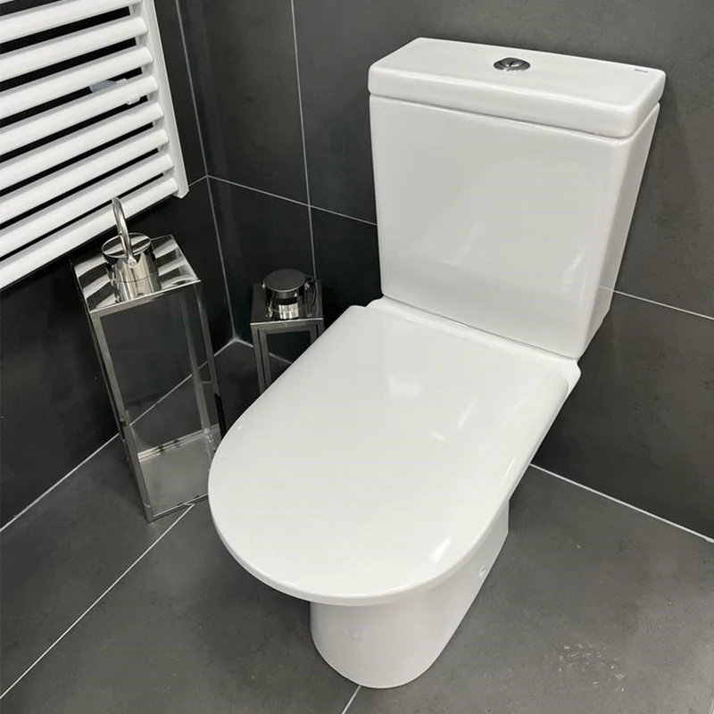 Roca Aris Rimless Close Coupled Toilet & Soft Close Seat