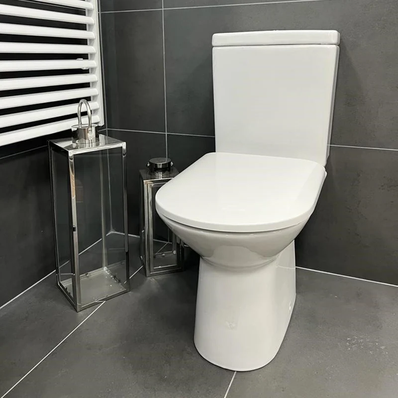 Roca Aris Rimless Close Coupled Toilet & Soft Close Seat