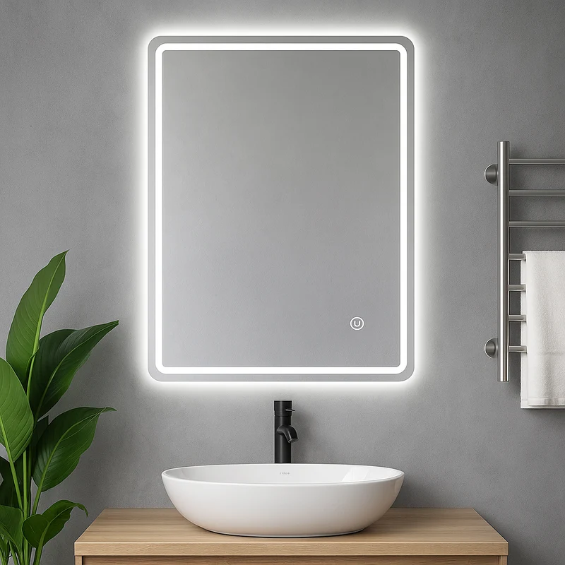 Lumen 700 x 500mm Bluetooth LED Mirror with Demister and Speakers