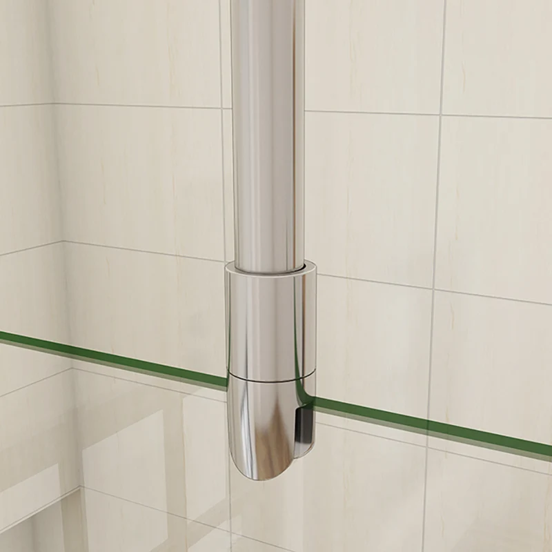 Aica paroi de douche 80-120 x200cm paroi de douche à l'italienne avec barre de maintien au plafond modèle Brume