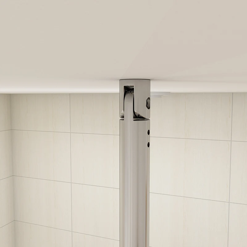 Aica paroi de douche 80-120 x200cm paroi de douche à l'italienne avec barre de maintien au plafond modèle Brume