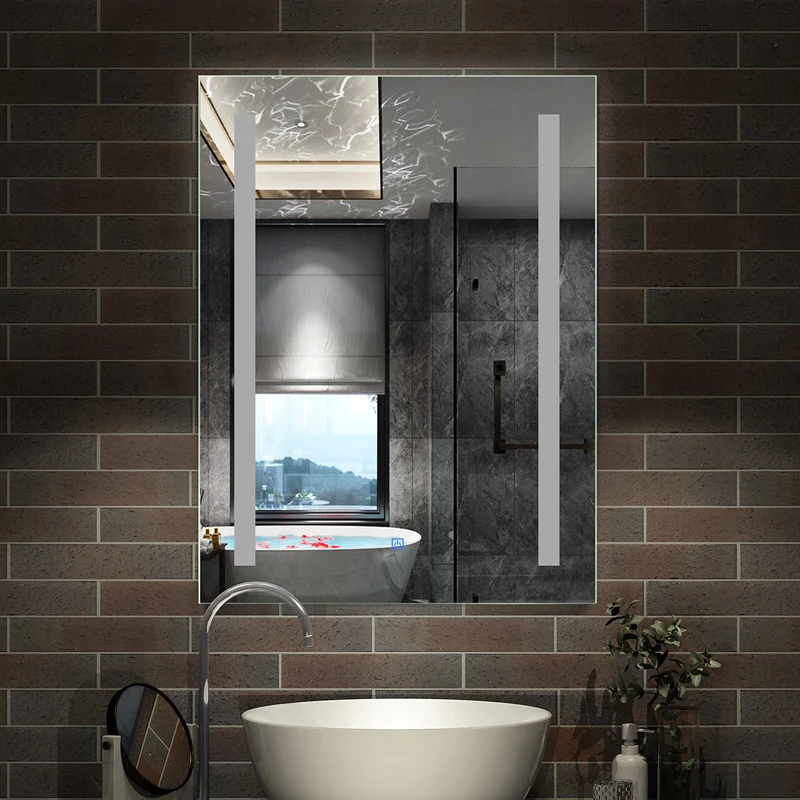Miroir de salle de bain, Miroir lumineux LED avec anti-buée 45cm 50cm 60cm