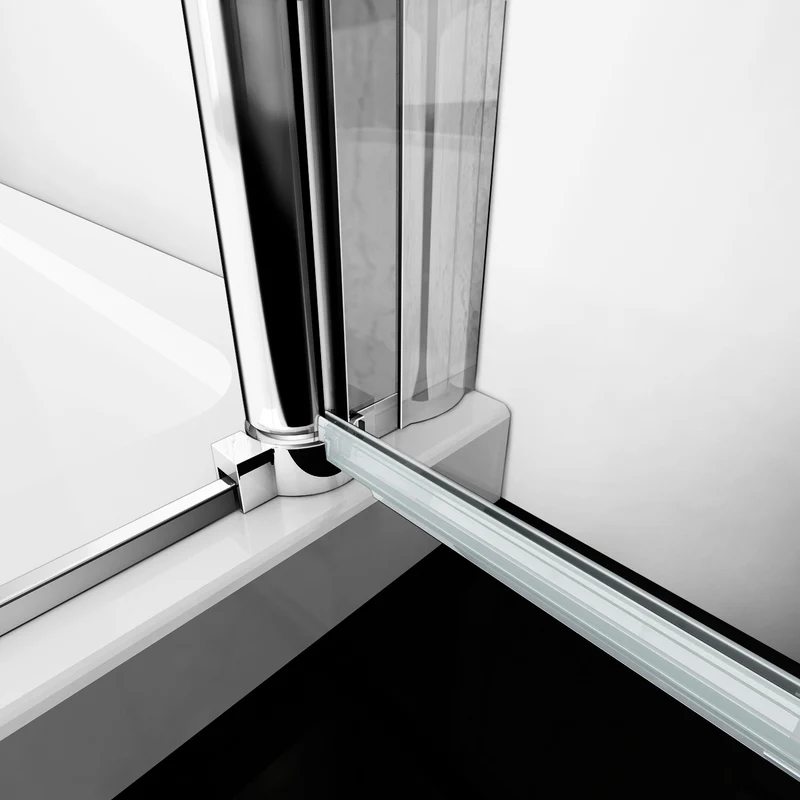 Aica porte de douche pivotante et paroi de douche et barre de fixation