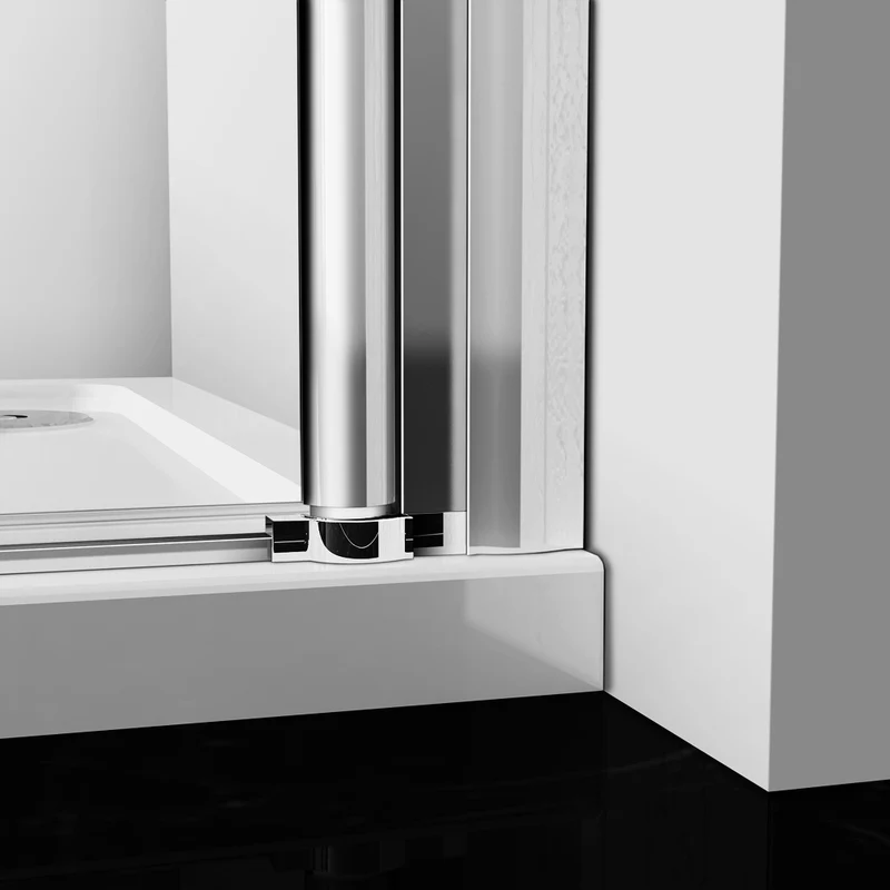 Aica porte de douche pivotante et paroi de douche et barre de fixation