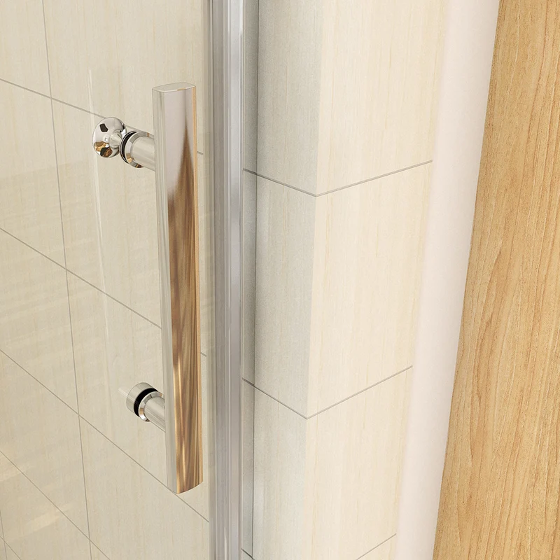 Aica porte de douche pivotante 100-130 x 187/197cm porte de douche avec 1 élément fixe en 6mm verre anticalcaire